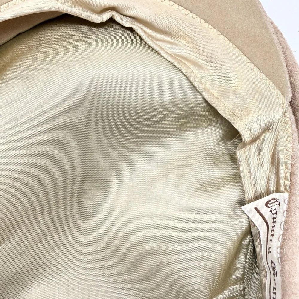 Country Gentleman Mens Tan Suede Flat Cap Ivy Newsboy Driving Hat Size XL